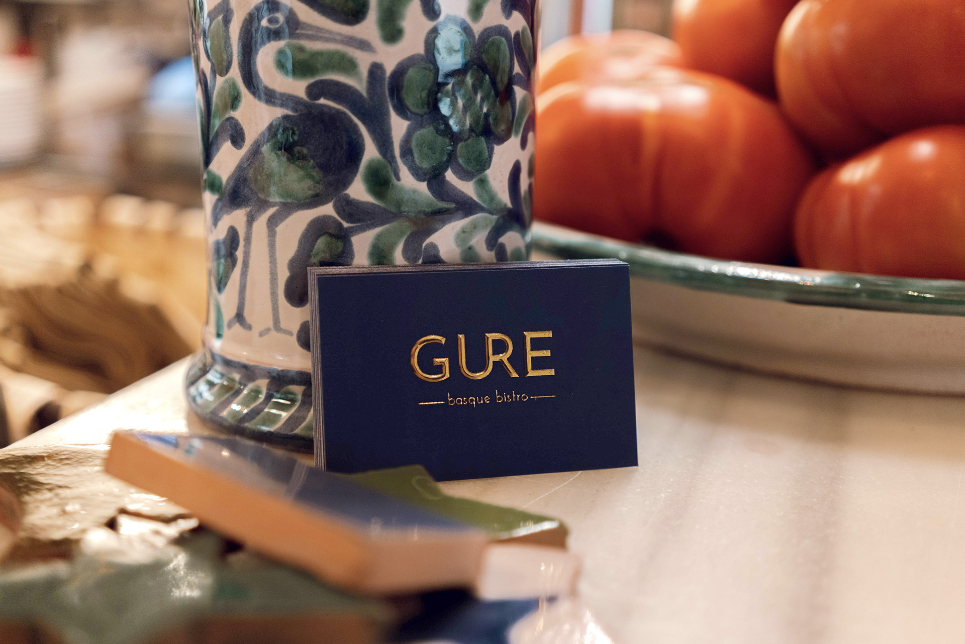 GURE basque bistro | corporate identity and web development, logo (Donostia, Gipuzkoa)