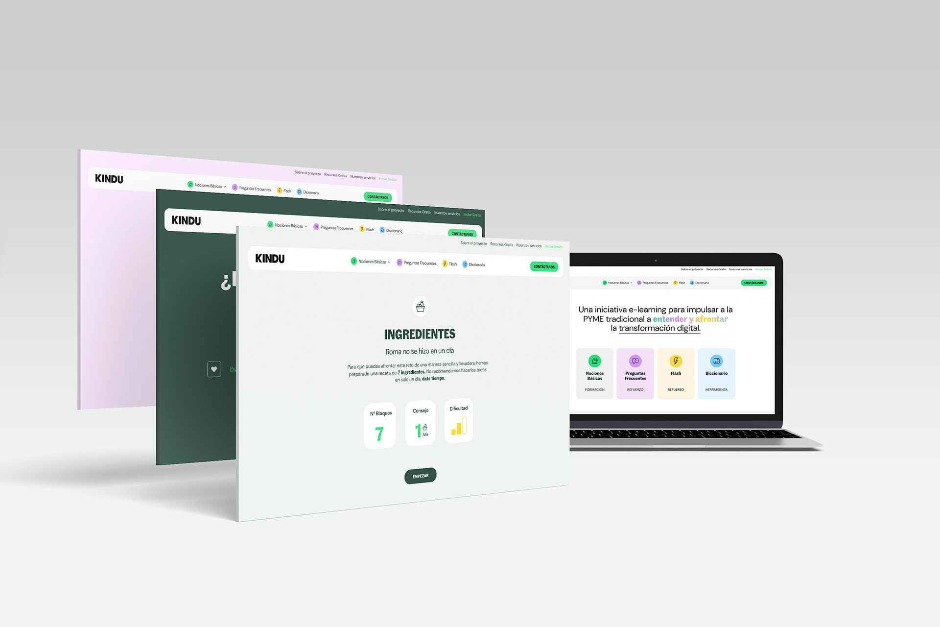 Kindu | web diseinua eta ux/ui garapena Figma-n | Ordizia (Gipuzkoa)